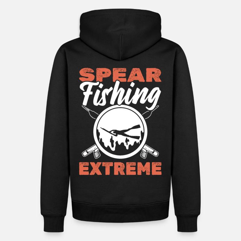 Speerfischen Extrem Speerfischen Freitauchen - Männer Premium Bio Hoodie - Schwarz