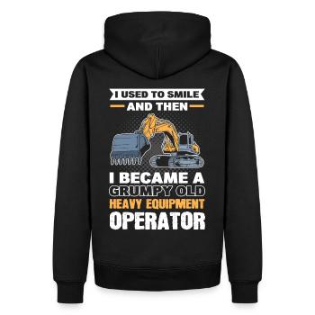 I Used To Smile Then Became Grumpy Heavy - Men’s Premium Organic Hoodie - black - Back - Nico (187cm)