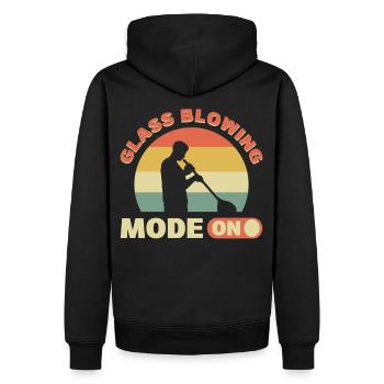 Glasbläsermodus auf Glasbläser Glasblasen - Männer Premium Bio Hoodie - Schwarz - Hinten - Nico (187cm)