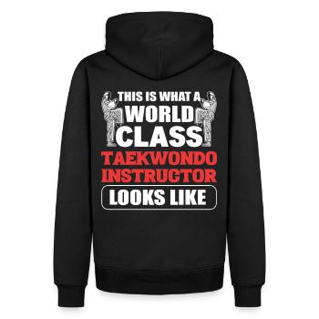 Voici à quoi ressemble un instructeur de taekwondo de classe mondiale - Sweat à capuche Premium bio Homme - noir - Dos - Nico (187cm)