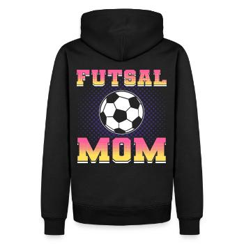 Futsal Mom Futsal Hallenfußball - Männer Premium Bio Hoodie - Schwarz - Hinten - Nico (187cm)
