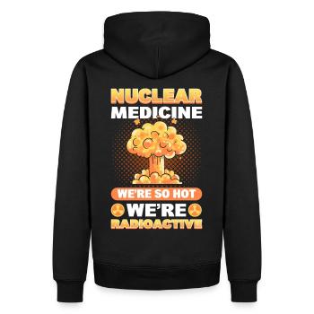 Médecine nucléaire Nous sommes si chauds, nous sommes - Sweat à capuche Premium bio Homme - noir - Dos - Nico (187cm)