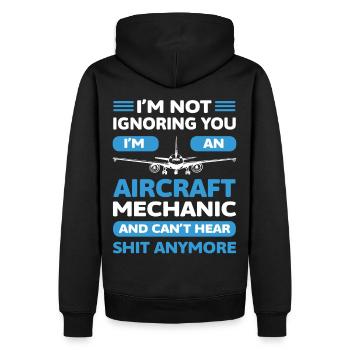 Ich ignoriere dich nicht, ich bin ein - Männer Premium Bio Hoodie - Schwarz - Hinten - Nico (187cm)