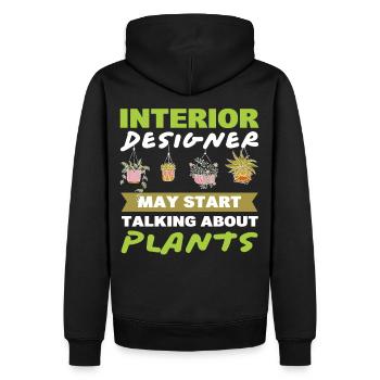 Innenarchitektin kann anfangen, über Pflanzen zu - Männer Premium Bio Hoodie - Schwarz - Hinten - Nico (187cm)