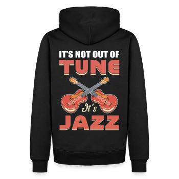Ce n’est pas désaccordé, c’est du jazz Jazz Musique Jazz - Sweat à capuche Premium bio Homme - noir - Dos - Nico (187cm)