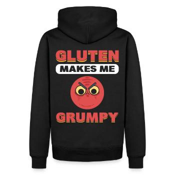 Gluten macht mich mürrisch Glutenfreie Diät - Männer Premium Bio Hoodie - Schwarz - Hinten - Nico (187cm)