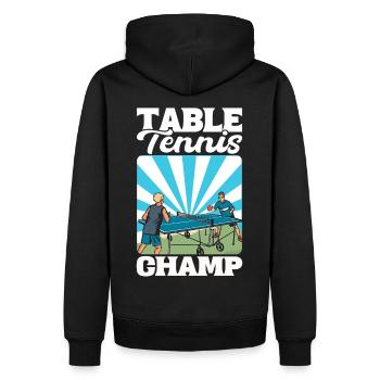 Table Tennis Champion Ping Pong - Sweat à capuche Premium bio Homme - noir - Dos - Nico (187cm)