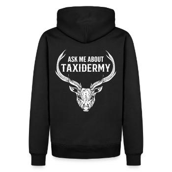 Taxidermist Fragen Sie mich über Taxidermie - Männer Premium Bio Hoodie - Schwarz - Hinten - Nico (187cm)