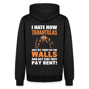 Tarantel Spinne Ich hasse wie Taranteln - Männer Premium Bio Hoodie - Schwarz - Hinten - Nico (187cm)