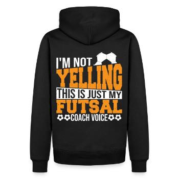 Ich schreie nicht, das ist nur mein - Männer Premium Bio Hoodie - Schwarz - Hinten - Nico (187cm)