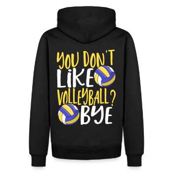 Du magst Volleyball nicht? Tschüss - Männer Premium Bio Hoodie - Schwarz - Hinten - Nico (187cm)