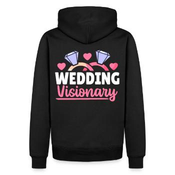 Planificateur de mariage visionnaire de mariage - Sweat à capuche Premium bio Homme - noir - Dos - Nico (187cm)