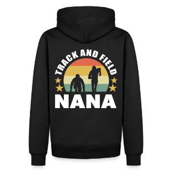 Athlétisme Athlétisme Nana Marathon Running - Sweat à capuche Premium bio Homme - noir - Dos - Nico (187cm)