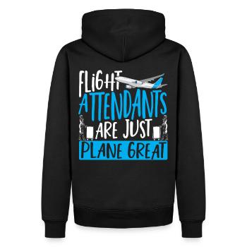 Flugbegleiter sind einfach großartige Flieger - Männer Premium Bio Hoodie - Schwarz - Hinten - Nico (187cm)