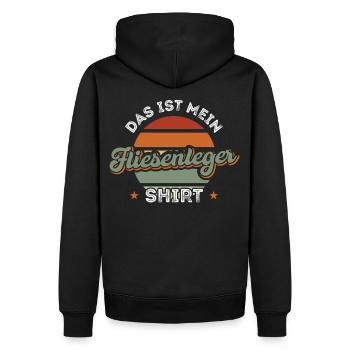 Das ist mein Fliesenleger Shirt Fliesenlegen - Männer Premium Bio Hoodie - Schwarz - Hinten - Nico (187cm)