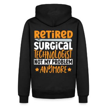 Chirurgischer Technologe im Ruhestand ist nicht - Männer Premium Bio Hoodie - Schwarz - Hinten - Nico (187cm)