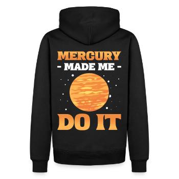 Mercure m’a fait le faire planètes du système solaire - Sweat à capuche Premium bio Homme - noir - Dos - Nico (187cm)