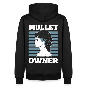 Mullet Propriétaire Coiffure Mullet Pride - Sweat à capuche Premium bio Homme - noir - Dos - Nico (187cm)