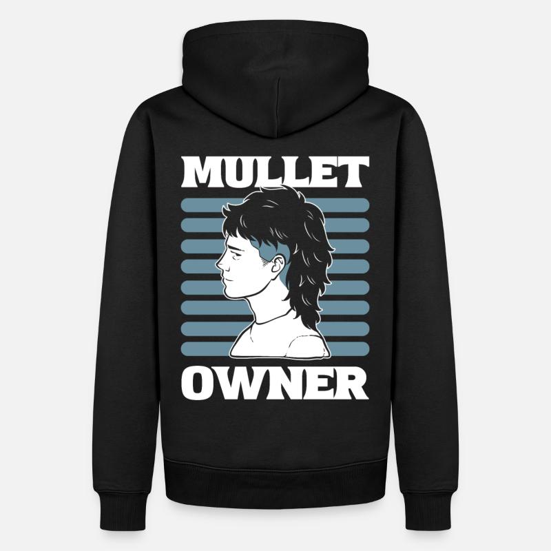 Mullet Propriétaire Coiffure Mullet Pride - Sweat à capuche Premium bio Homme - noir