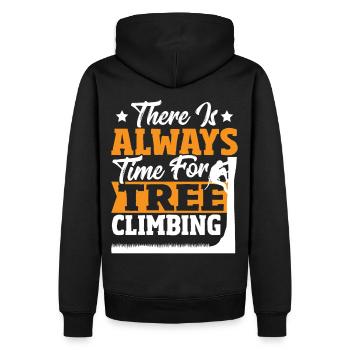 There Is Always Time For Tree Climbing Tree - Männer Premium Bio Hoodie - Schwarz - Hinten - Nico (187cm)