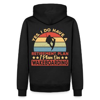 Plan de retraite Wakeboarder Wakeboard - Sweat à capuche Premium bio Homme - noir - Dos - Nico (187cm)