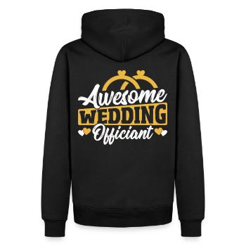 Awesome Wedding Officiant Officiating Licensed - Men’s Premium Organic Hoodie - black - Back - Nico (187cm)