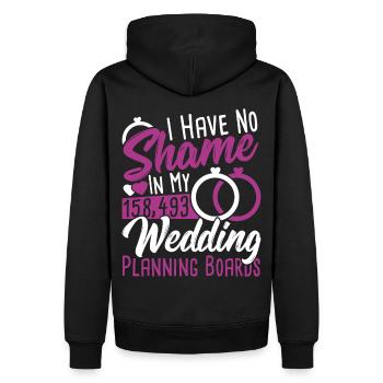 Hochzeitsplaner haben keine Scham in meinen - Männer Premium Bio Hoodie - Schwarz - Hinten - Nico (187cm)