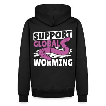 Soutien mondial à l’agriculture vermifuge - Sweat à capuche Premium bio Homme - noir - Dos - Nico (187cm)
