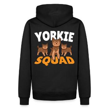 Yorkie Squad Yorkshire Terrier Chien - Sweat à capuche Premium bio Homme - noir - Dos - Nico (187cm)