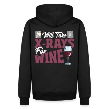 Will Take X-Rays For Wine X-ray Tech X-Ray - Men’s Premium Organic Hoodie - black - Back - Nico (187cm)