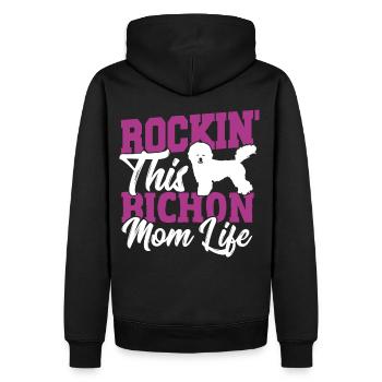 Haustier Spielzeug Tierliebhaber Bichon Teneriffa - Männer Premium Bio Hoodie - Schwarz - Hinten - Nico (187cm)