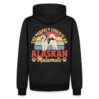 Chien de traîneau Alaskan Malamute Fan Alaskan - Sweat à capuche Premium bio Homme - noir - Dos - Nico (187cm)