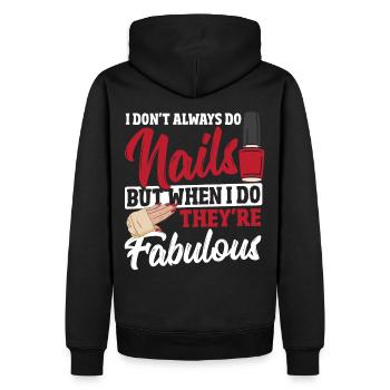 Nageldesignerin Acryl Nails Nagelstudio - Männer Premium Bio Hoodie - Schwarz - Hinten - Nico (187cm)