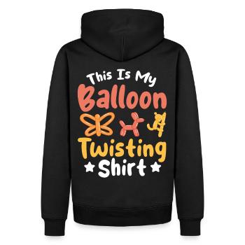 Ballon-Twister Ballontier-Macher - Männer Premium Bio Hoodie - Schwarz - Hinten - Nico (187cm)