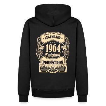 60. Geburtstag, Geschenk, Legende, Original, 1964 - Männer Premium Bio Hoodie - Schwarz - Hinten - Nico (187cm)