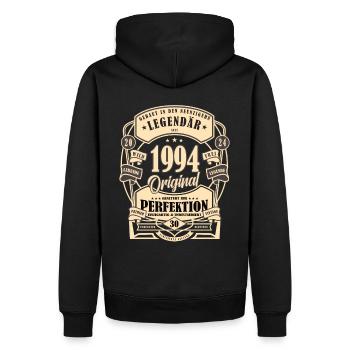 30. Geburtstag, Geschenk, Legende, Original, 1994 - Männer Premium Bio Hoodie - Schwarz - Hinten - Nico (187cm)