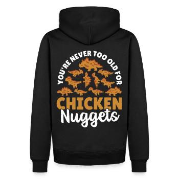 Nuggets Lover Chicken Nugget Fast Food Chicken - Sweat à capuche Premium bio Homme - noir - Dos - Nico (187cm)