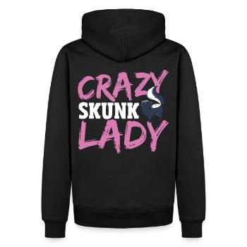 Crazy Skunk Lady Skunk Chuchoteur - Sweat à capuche Premium bio Homme - noir - Dos - Nico (187cm)