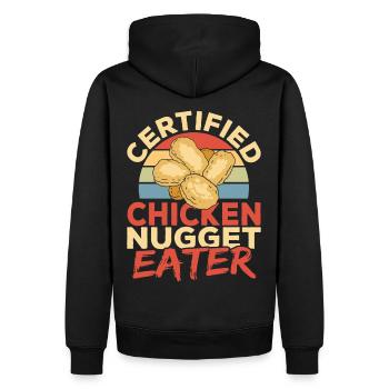 Nug Life Chicken Lover Nuggets Lover Chicken - Männer Premium Bio Hoodie - Schwarz - Hinten - Nico (187cm)