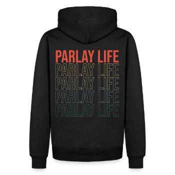 Parlay de paris sportifs Parlay de paris sportifs en direct - Sweat à capuche Premium bio Homme - noir - Dos - Nico (187cm)