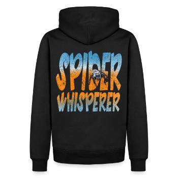 Spider Whisperer Jumping Spider Regius Spider - Men’s Premium Organic Hoodie - black - Back - Nico (187cm)