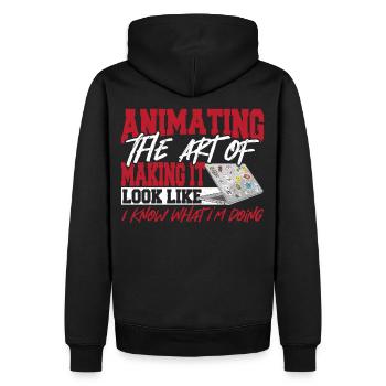 3D-Künstler Cartoonist Visueller Künstler - Männer Premium Bio Hoodie - Schwarz - Hinten - Nico (187cm)