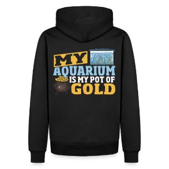 Aquarienbesitzer Aquarium Fischhalter - Männer Premium Bio Hoodie - Schwarz - Hinten - Nico (187cm)