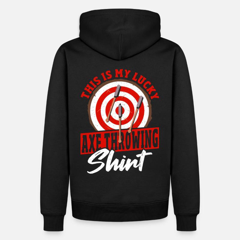 Axt Axt-Werfer Axt-Werfer-Liebhaber - Männer Premium Bio Hoodie - Schwarz