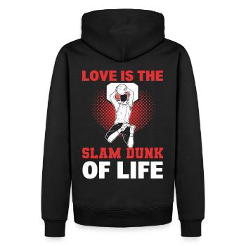 Basket Couple Love Basketball Must Haves für - Männer Premium Bio Hoodie - Schwarz - Hinten - Nico (187cm)
