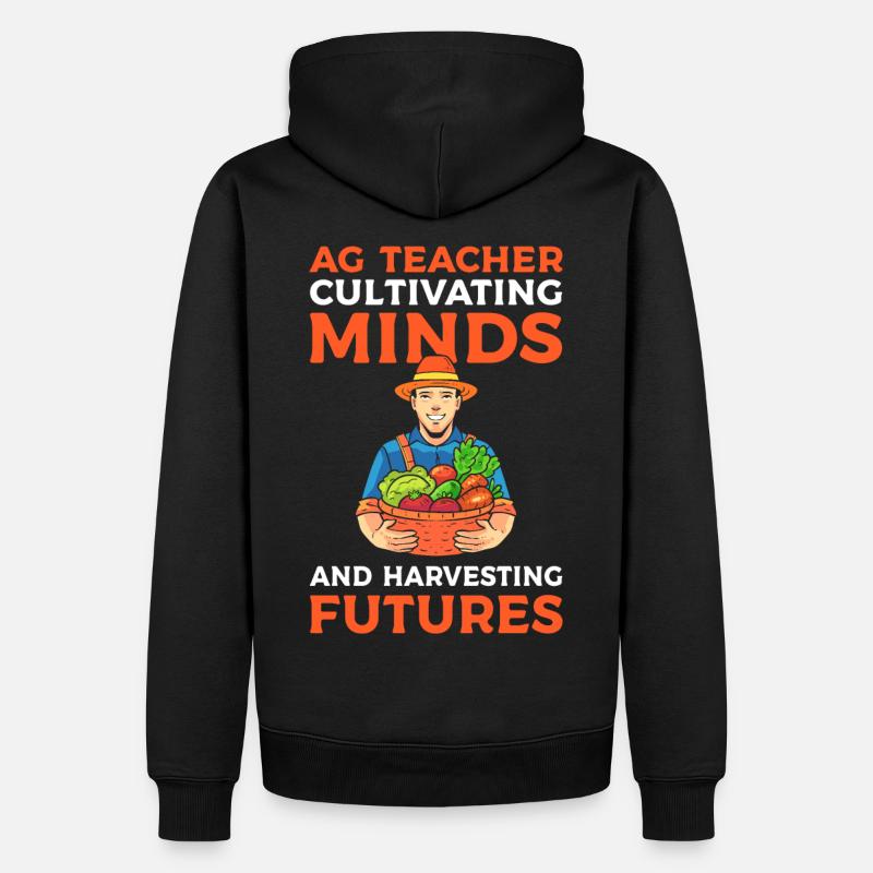 Landwirtschaftslehrer Bauernhof - Männer Premium Bio Hoodie - Schwarz