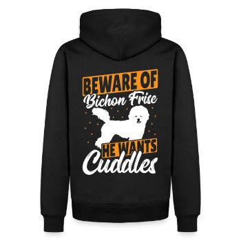 Haustierspielzeug Bichon Frise Hundeliebhaber - Männer Premium Bio Hoodie - Schwarz - Hinten - Nico (187cm)