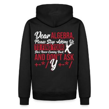 Zahlen Mathelehrer Graph Liebe Algebra Bitte hör - Männer Premium Bio Hoodie - Schwarz - Hinten - Nico (187cm)