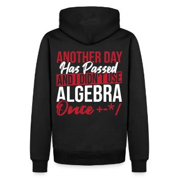 Algebra Lover Graph Math Nerd Je n’ai pas utilisé l’algèbre - Sweat à capuche Premium bio Homme - noir - Dos - Nico (187cm)