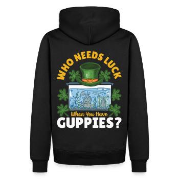 Aquarist Fish Lover St Patricks Day Fish Tank - Men’s Premium Organic Hoodie - black - Back - Nico (187cm)